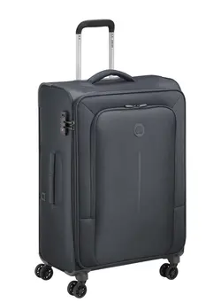 Delsey Caracas 71cm Softcase 4 Double Wheel Expandable Check-In Luggage Trolley Black 