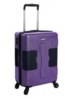 چمدان و ساک مسافرتی چمدان تک TACH V3 Connectable Hardcase Carry on Luggage Bag with TSA Lock and Water Bottle Holder 20 Inch Purple 