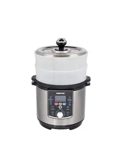 پلوپز، زودپز و آرام‌پز زودپز Multi-Function Pressure Cooker, Steamer & Egg Boiler,Non-Stick Pot | 24 Hours Delay Timer | 18-In-1 Multi-Functions | Cook Rice, Crispy, Soup, Stew, Porridge, Steam, Slow Cooker, Cake, Egg, Yogurt, Bean, Meat 6 l 1000 kW GMC35037 Silver/Black 
