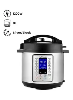 پلوپز، زودپز و آرام‌پز زودپز 10 In 1 Instant Programmable Electric Pressure Cooker 8 L 1200 W NC-SPPR8 Silver/Black 