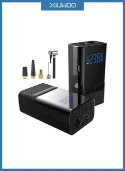 تجهیزات دوچرخه پمپ باد و تلمبه Portable Wireless USB Rechargeable Tire Inflator with LED Digital Gauge 