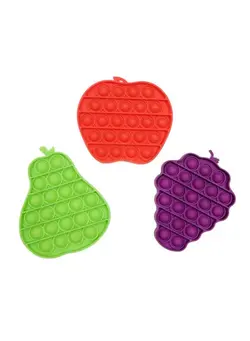 گجت، فیجت و سرگرمی اسپینر Hb Silly Bubble Push Pop Toy Fun Fidget And Sensory Silicone Toy For Kids And Adults (Fruit) 