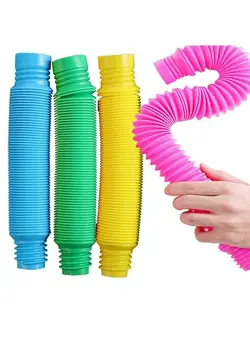 گجت، فیجت و سرگرمی اسپینر Pop Multi Color Xl Tubes Sensory Toy For Toddler Kids Learning Toys 4 Pack 