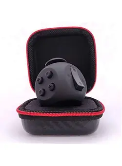 گجت، فیجت و سرگرمی اسپینر Thefube Fidget Cube Deluxe Authentic Fidget Toys For Adults & Kids Premium Protective Case Stress Cube Anxiety Toys Adhd Ocd Autism. Quiet Sides & Fidget Clicker Toy (Black) 