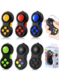 گجت، فیجت و سرگرمی اسپینر 6 Pieces Cam Fidget Pad Controller Relieve Anxiety Teen Handheld Mini Handheld Fidget Pad Fidget Controller Stress Reducer For Teens And Adult Relieve Stress (Mixed Colors) 