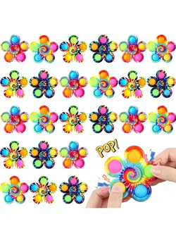 گجت، فیجت و سرگرمی اسپینر 24 Pack Party Favors Fidget Spinners For Kids 4 8 8 12 Kids Goodie Bag Stuffers Pop Mini Fidget Toys Classroom Prizes Bulk Toddler Birthday Return Gifts Sensory Toys 