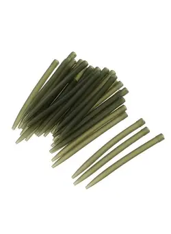 ماهیگیری تجهیزات ماهیگیری 50pcs 53mm Anti Tangle Rubber Sleeves Connect with Fishing Hook Carp Coarse Fishing Accessories Green 