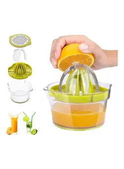 ظروف و تجهیزات آشپزخانه اکسسوری و تجهیزات آماده سازی Manual Juicer With Built-in Measuring Cup Green/Clear 