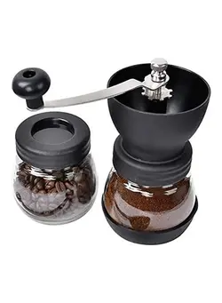 ظروف و تجهیزات آشپزخانه آسیاب دستی قهوه Manual Coffee Bean Grinder with 2 Glass Jars Multicolour 