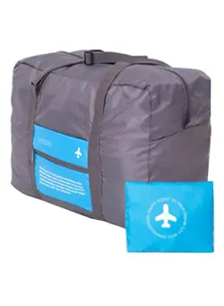 چمدان و ساک مسافرتی ساک مسافرتی Foldable Waterproof Travel Duffle Bag With Small Case Grey/Blue 