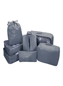 چمدان و ساک مسافرتی ست چمدان 7-Piece Waterproof Luggage Set Grey 