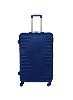 چمدان و ساک مسافرتی چمدان تک TravelWay Lightweight 24 inch Checked Suitcase Luggage for 20 kg - Hardshell Suitcase Spinner Luggage for Travel | ABS Luggage with 4 Spinner Wheels (Admiral Blue, 24 Inches (61 cm)) 