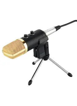 میکروفون سایر Professional Studio Microphone USB Condenser Sound Recording Microphone with Cardioid Studio Recording Mic for PC Laptop Black 