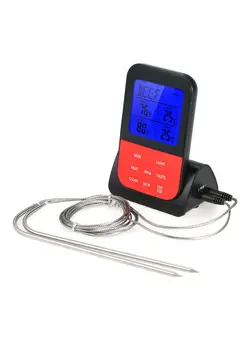 ظروف و تجهیزات آشپزخانه اکسسوری و تجهیزات آماده سازی Wireless Digital BBQ Meat Thermometer Black 