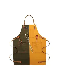 ظروف و تجهیزات آشپزخانه اکسسوری و تجهیزات آماده سازی Household Sleeveless Denim Apron For Children Green/Yellow/Brown 47cm 