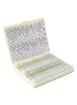 دوربین فیلم‌برداری و عکاسی تلسکوپ و میکروسکوپ 100-Piece Portable Biological Glass Sample Microscope Slides Set Clear 
