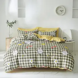 کالای خواب کاور و ست لحاف 4-Pieces King Size Active Printed Style Bedding Set Polyester Multicolour 180x220cm 