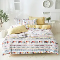 کالای خواب کاور و ست لحاف 4-Piece Single Size Active Printed Bedding Set Polyester Multicolour 150x200cm 