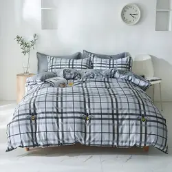 کالای خواب کاور و ست لحاف 4-Pieces King Size Active Printed Style Bedding Set Polyester Multicolour 180x220cm 