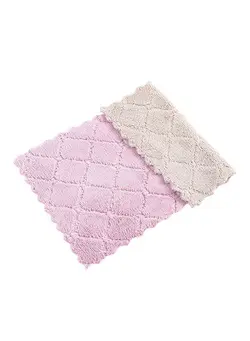 ظروف و تجهیزات آشپزخانه اکسسوری و تجهیزات آماده سازی Anti-Grease Magic Dishcloth Wiping Hand Towel Purple 