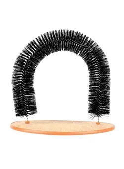 لوازم بهداشتی و مراقبتی گربه Brush With Scratch Pad Black/Beige 