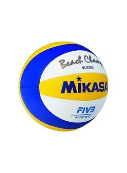 والیبال توپ والیبال Mikasa Vls300, Beach Champ – Official Game Ball Of The Fivb,Blue/Yellow 
