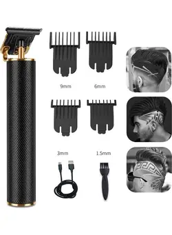 مردانه ماشین اصلاح Waterproof Rechargeable Electric Pro Li Clippers Black/Gold 8.9x6.69x2.2inch 