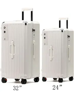 چمدان و ساک مسافرتی چمدان تک Set of 2 Premium Expandable Aluminum Frame ABS & PC Suitcase With USB charging port and C type and 5 wheel,24/32 Inch 