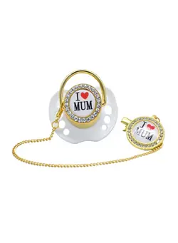 Love Flag Bling Baby Pacifier 