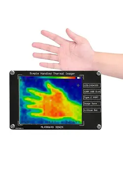 دوربین مدار بسته سایر 32 * 24 Pixel Infrared Sensors Portable Thermal Imager Handheld 2.8inch LCD Display 240*320 Resolution Clear Definition Imaging Camera -40℃ to 300℃ Temperature Measurement Instrument 