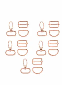 ماهیگیری تجهیزات ماهیگیری Metal Swivel Snaps Hooks D Ring Lobster Clasp with Tri-Glides Slide Buckles, Hardware Lanyard Clasps, for DIY Crafts Keychain Jewelry Making Purse Bag Making(15PCS, 25MM) 