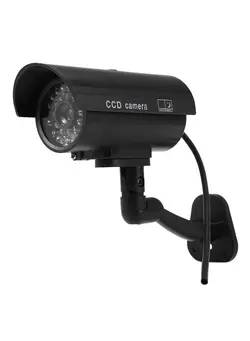 دوربین مدار بسته سایر Small Dummy Camera CCTV Sticker Surveillance 90 Degree Rotating With Flashing Red LED Light 