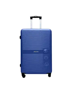 چمدان و ساک مسافرتی چمدان تک TravelWay Lightweight 24 inch Checked Suitcase Luggage for 20 kg - Hardshell Suitcase Spinner Luggage for Travel | ABS Luggage with 4 Spinner Wheels (Admiral Blue, 24 Inches (61 cm)) 