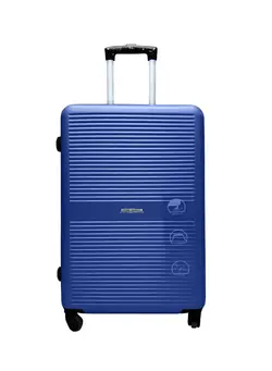 چمدان و ساک مسافرتی چمدان تک TravelWay Lightweight 24 inch Checked Suitcase Luggage for 20 kg - Hardshell Suitcase Spinner Luggage for Travel | ABS Luggage with 4 Spinner Wheels (Admiral Blue, 24 Inches (61 cm)) 