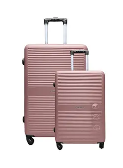 چمدان و ساک مسافرتی چمدان تک TravelWay Lightweight Luggage Trolley Set of 2 Bag - 2 Sizes Hardshell Suitcase Spinner Luggage for Travel | ABS Luggage with 4 Spinner Wheels (Rose Gold, Set of 2) 