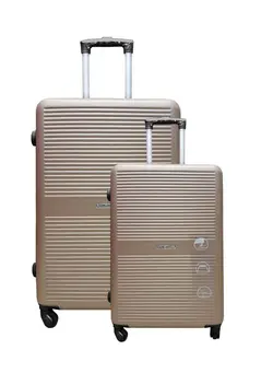 چمدان و ساک مسافرتی چمدان تک TravelWay Lightweight Luggage Set of 2 Trolley - 2 Sizes (L+S) Hardshell Suitcase Spinner Luggage for Travel | ABS Luggage with 4 Spinner Wheels (Golden, Set of 2) 