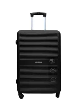 چمدان و ساک مسافرتی چمدان تک TravelWay Lightweight 24 inch Checked Suitcase Luggage for 20 kg - Hardshell Suitcase Spinner Luggage for Travel | ABS Luggage with 4 Spinner Wheels (Shine Black, 24 Inches (61 cm)) 