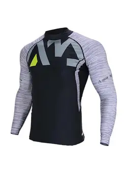 شنا مایو DIVISION-Men's Rashguard LS(GREY Print) - XL 