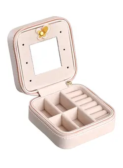 زیبایی و آرایش سایر Jewelry Organizer Box With Mirror Rose Pink 