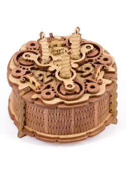 پازل سایر Birthday Cake Gift 3D Puzzle Box Tricky Gift Packaging For Birthday Adults And Teens Puzzle Box For Money Gifts Vouchers And Much More. (10.5 Cm Diameter X 6.5 Cm Height) Brainteaser 