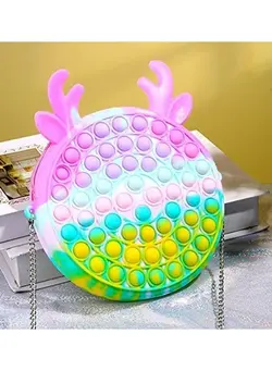 گجت، فیجت و سرگرمی پاپ ایت 2-In-1 Pop Bubble Fidget Toy Mini Popper Purse 
