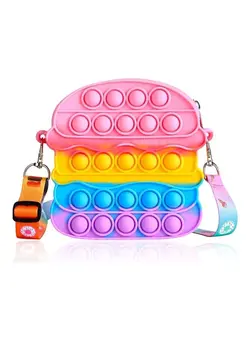 گجت، فیجت و سرگرمی پاپ ایت 2-In-1 Push Pop Bubble Fidget Toy Crossbody Bag 