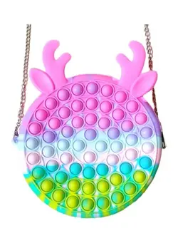 گجت، فیجت و سرگرمی پاپ ایت 2-In-1 Stress Relief Push Pop Bubble Fidget Toy Shoulder Bag 