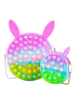گجت، فیجت و سرگرمی پاپ ایت Pack Of 2 Push Pop 2-In-1 Bubble Fidget Toy Shoulder Bag 