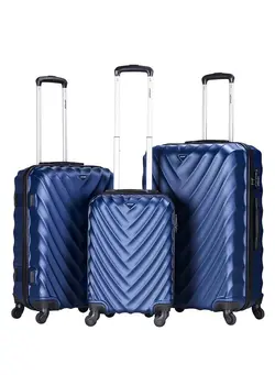 چمدان و ساک مسافرتی ست چمدان ABS Hardside 3 Piece Trolley Luggage Set  Spinner Wheels with Number Lock 