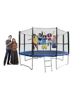 بازی‌های فضای باز و تجهیزات پارک ترامپولین Outdoor Trampoline With Safety Enclosure 14feet 