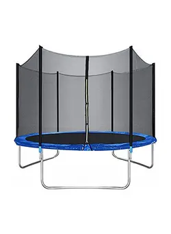 بازی‌های فضای باز و تجهیزات پارک ترامپولین Outdoor Trampoline With Safety Enclosure 183x183x200cm 