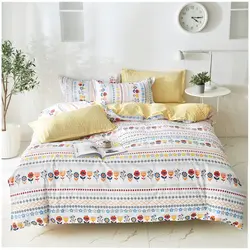 کالای خواب کاور و ست لحاف 4-Piece Single Size Active Printed Bedding Set Polyester Multicolour 150x200cm 