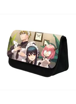 کیف، کوله‌پشتی و چتر چتر SPY×FAMILY cartoon, anime, pencil case for elementary school students, large capacity stationery box, double layer pencil case 