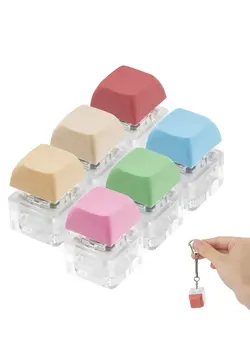 گجت، فیجت و سرگرمی اسپینر Fidget Keyboard Keychain Toys 6Pcs Keyboard Keychain Stress Relief Toys for Adults and Kids Finger Keyboard Keychain Fidget Toys Executive Desk Toys Exercise Wrist & Stress Relief 